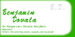 benjamin dovala business card
